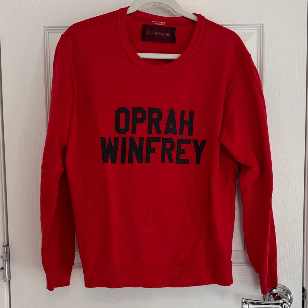 Reformation Red Graphic Sweatshirt
